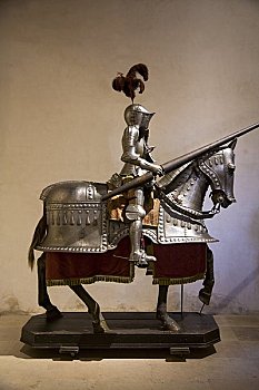 骑士,护甲,城堡,塞戈维亚,塞戈维亚省,卡斯蒂利亚,西班牙