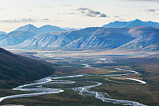 河,布鲁克斯山,大门,北极圈,国家公园,阿拉斯加,美国