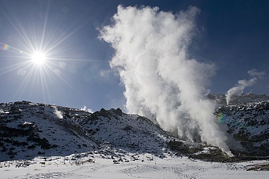 山,冬天