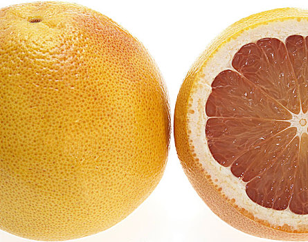 柚子,柑橘,白色背景