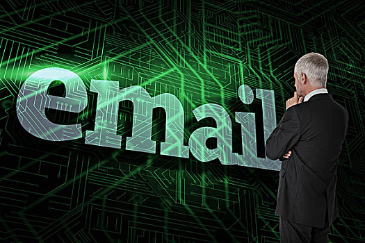 电子邮件,绿色,黑色,电路板