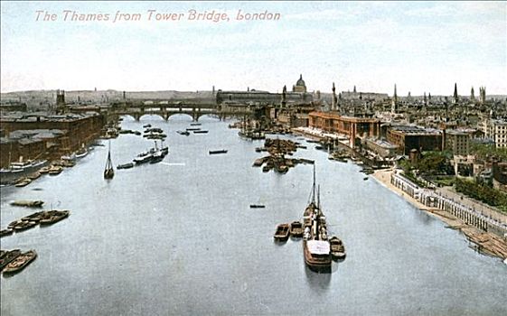泰晤士河,伦敦,早,20世纪