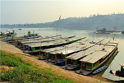 船,美女,湄公河,老挝