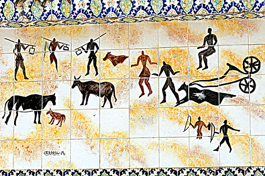 阿尔及利亚,陶瓷,墙壁