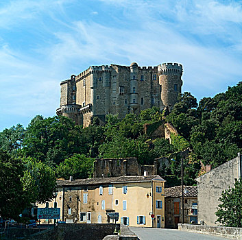 城堡,14世纪,房子,普罗旺斯,法国