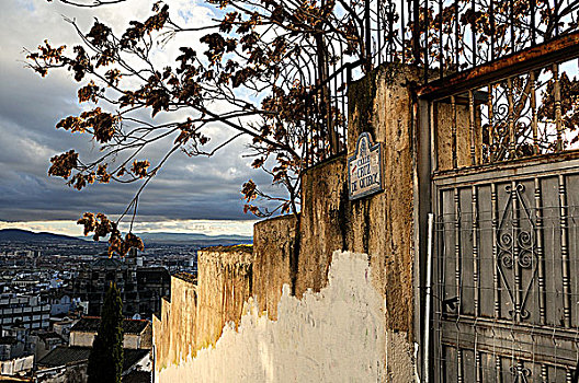 大门,墙壁,山顶,格拉纳达,西班牙