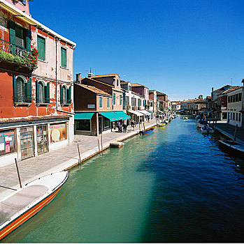 建筑,运河,慕拉诺,威尼斯,意大利