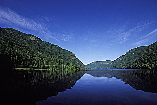 湖,温哥华岛,不列颠哥伦比亚省,加拿大
