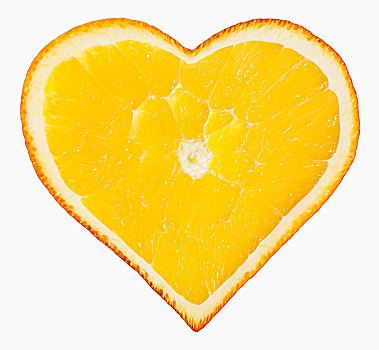 橙色,切削,形状,心形,白色背景,蒙特利尔,魁北克,加拿大