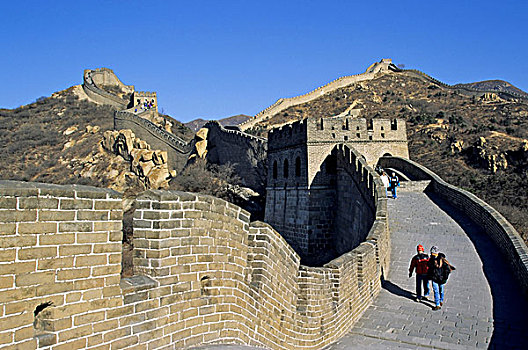 中国,墙壁,靠近,八达岭,亚洲