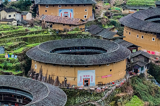 福建省,龙岩市,永定区,楼群,建筑,景观