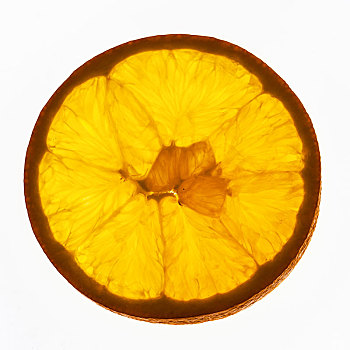 新鲜水果橙子切面