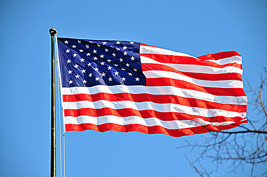 美国国旗,自由岛,纽约,美国,北美