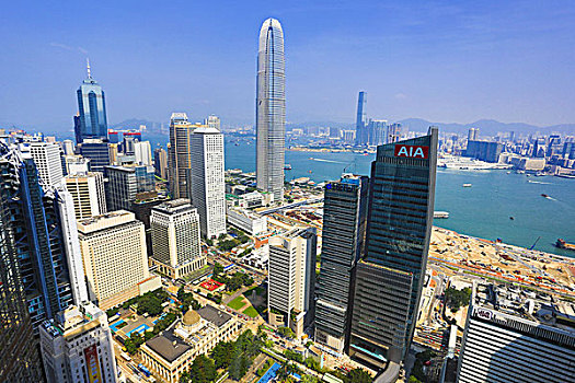 摩天大楼,市中心,香港