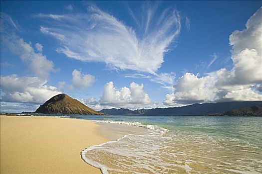 夏威夷,瓦胡岛,海滩,莫库鲁阿岛,岛屿