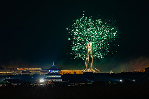 建国七十周年烟花表演