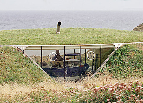 房子,建造,海洋,悬崖,场所,地下,影响,海岸,威尔士,1998年