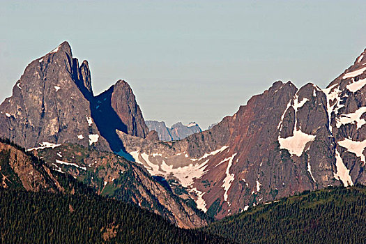 顶峰,北瀑布国家公园,风景,省立公园,不列颠哥伦比亚省,加拿大