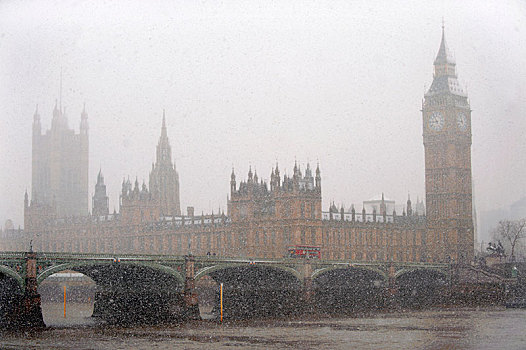 议会大厦,冬天,伦敦,英格兰,英国,欧洲