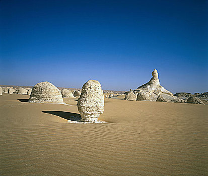 埃及,沙漠,岩石构造,自然,热,干燥,尘土,沙,西部,白沙漠,石头,石灰石,地质,腐蚀,沙子