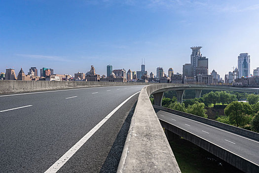 高速公路,城市天际线