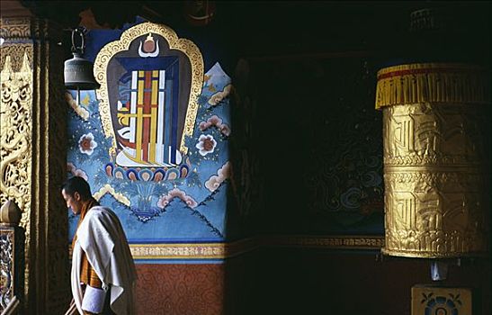 不丹人,朝圣,普那卡宗,寺院,交汇,河,17世纪,冬天,不丹,岁月,国王