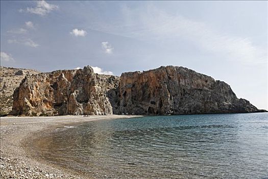 海滩,峡谷,南方,克里特岛,希腊