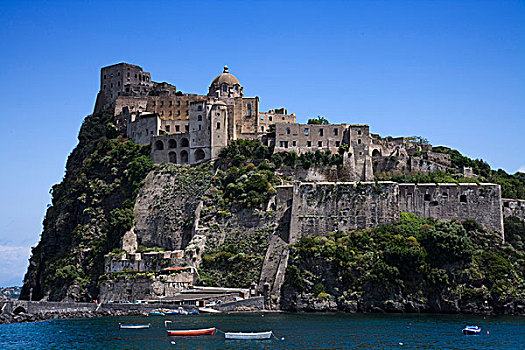 城堡,山,阿拉贡,伊斯基亚,岛屿,那不勒斯省,坎帕尼亚区,意大利