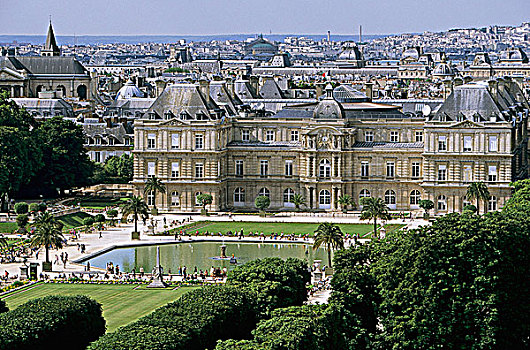法国,巴黎,卢森堡,花园,宫殿