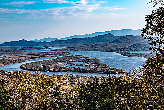 黑龙江省饶河县乌苏里江珍宝岛湿地景观