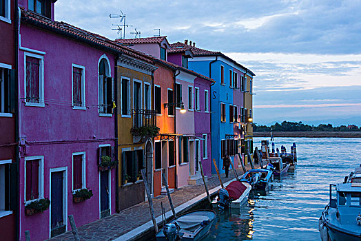 威尼斯泻湖,岛屿,布拉诺岛,蓝色,钟点