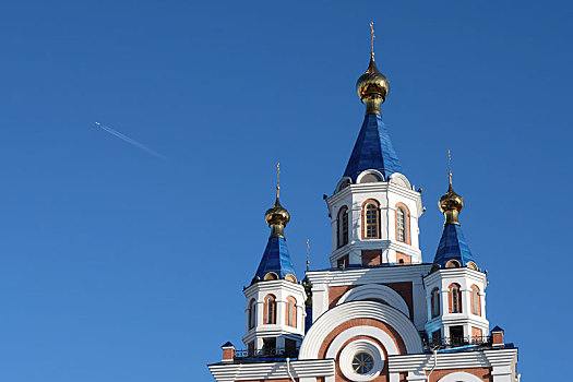 哈巴罗夫斯克蓝顶东正教堂