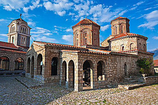 寺院,圣徒,靠近,湖,马其顿,欧洲
