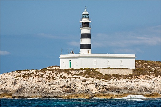 灯塔,靠近,伊比萨岛,巴利阿里群岛,西班牙