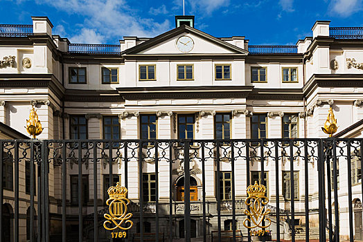 瑞典,最高法院,建筑,华丽,黑色,锻铁,大门,金色,皇冠,特写,斯德哥尔摩,欧洲