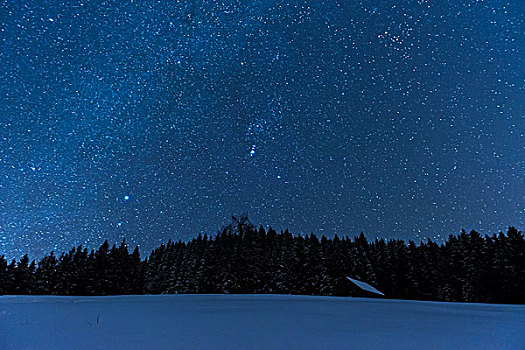 夜空,阿尔卑斯山