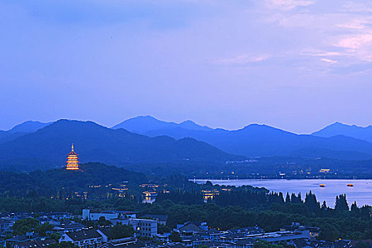 杭州西湖夜景