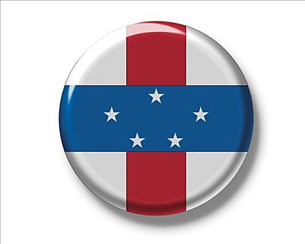 扣,徽章,旗帜,荷兰,安的列斯群岛