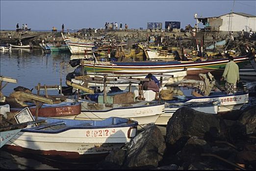 也门,渔港,小船