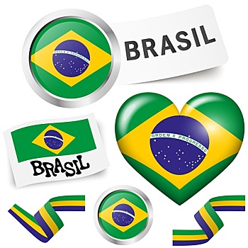 收集,巴西,象征,推销,配饰
