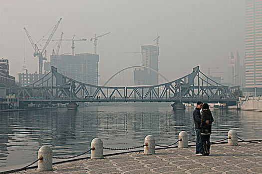 释放,桥,河,天津,中国