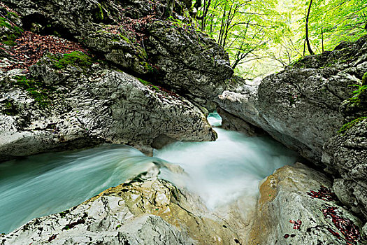 斯洛文尼亚,特拉维夫,国家公园,瀑布