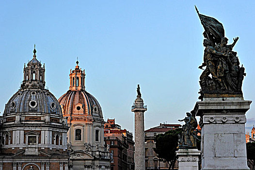 圆顶,教堂,玛丽亚,神圣,名字,图拉真,古罗马广场,罗马,意大利,拉齐奥,欧洲