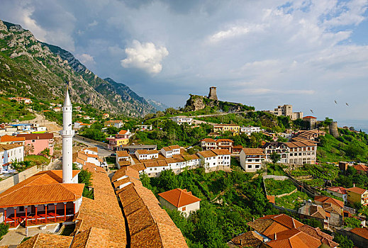 集市,街道,清真寺,要塞,博物馆,阿尔巴尼亚,欧洲