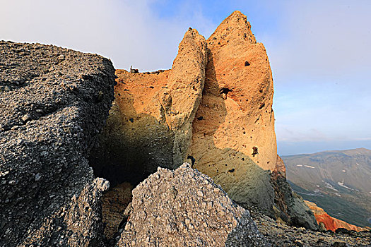 长白山火山熔岩