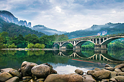 武夷山景区朱子渡兰汤桥