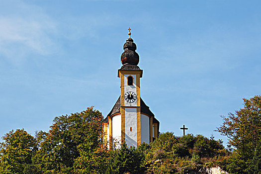 教堂,靠近,贝希特斯加登地区,地区,上巴伐利亚,德国,欧洲