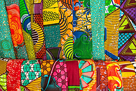 非洲,传统,布,店,加纳