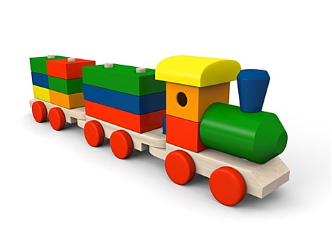 木制玩具,列车