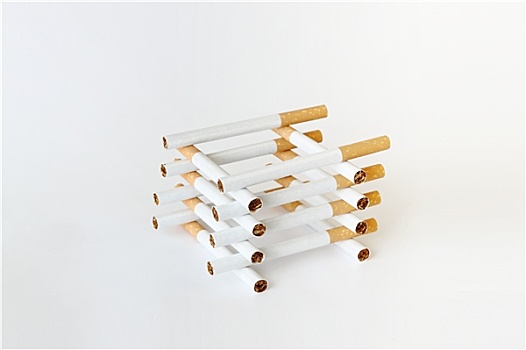 构图,香烟,白色背景,背景